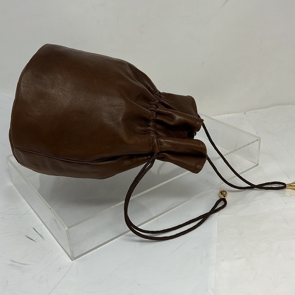 Gucci Leather Cinch Small Bucket Bag Purse - Picture 8 of 12